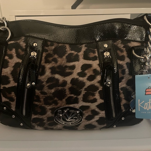 Kathy Van Zeeland Handbags - Brand New Kathy Van Zeeland Natural Leopard Satchel - Vintage!